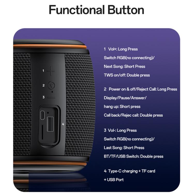 Yesido YSW40 8W Mini Portable Bluetooth Speaker