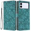 Cherry Blossoms Embossed Leather Phone Case, For Samsung Galaxy S26 Edge 5G, For Samsung Galaxy S26 Ultra 5G, For Samsung Galaxy S26 5G, For Samsung Galaxy S25 FE 5G, For Samsung Galaxy S25 Edge 5G, For Samsung Galaxy S25 5G