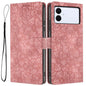 Cherry Blossoms Embossed Leather Phone Case, For Samsung Galaxy S26 Edge 5G, For Samsung Galaxy S26 Ultra 5G, For Samsung Galaxy S26 5G, For Samsung Galaxy S25 FE 5G, For Samsung Galaxy S25 Edge 5G, For Samsung Galaxy S25 5G