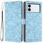 Cherry Blossoms Embossed Leather Phone Case, For Samsung Galaxy S26 Edge 5G, For Samsung Galaxy S26 Ultra 5G, For Samsung Galaxy S26 5G, For Samsung Galaxy S25 FE 5G, For Samsung Galaxy S25 Edge 5G, For Samsung Galaxy S25 5G