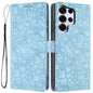 Cherry Blossoms Embossed Leather Phone Case, For Samsung Galaxy S26 Edge 5G, For Samsung Galaxy S26 Ultra 5G, For Samsung Galaxy S26 5G, For Samsung Galaxy S25 FE 5G, For Samsung Galaxy S25 Edge 5G, For Samsung Galaxy S25 5G