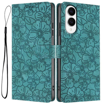 Cherry Blossoms Embossed Leather Phone Case, For Samsung Galaxy S26 Edge 5G, For Samsung Galaxy S26 Ultra 5G, For Samsung Galaxy S26 5G, For Samsung Galaxy S25 FE 5G, For Samsung Galaxy S25 Edge 5G, For Samsung Galaxy S25 5G