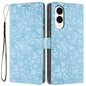 Cherry Blossoms Embossed Leather Phone Case, For Samsung Galaxy S26 Edge 5G, For Samsung Galaxy S26 Ultra 5G, For Samsung Galaxy S26 5G, For Samsung Galaxy S25 FE 5G, For Samsung Galaxy S25 Edge 5G, For Samsung Galaxy S25 5G