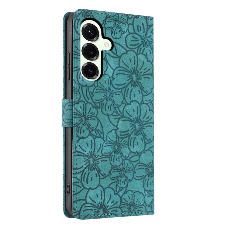 Cherry Blossoms Embossed Leather Phone Case, For Samsung Galaxy S25+ 5G, For Samsung Galaxy S25 Ultra 5G, For Samsung Galaxy S24 FE 5G, For Samsung Galaxy S24 Ultra 5G, For Samsung Galaxy S24+ 5G, For Samsung Galaxy S24 5G