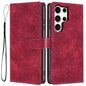 Cherry Blossoms Embossed Leather Phone Case, For Samsung Galaxy S25+ 5G, For Samsung Galaxy S25 Ultra 5G, For Samsung Galaxy S24 FE 5G, For Samsung Galaxy S24 Ultra 5G, For Samsung Galaxy S24+ 5G, For Samsung Galaxy S24 5G