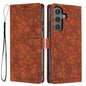 Cherry Blossoms Embossed Leather Phone Case, For Samsung Galaxy S25+ 5G, For Samsung Galaxy S25 Ultra 5G, For Samsung Galaxy S24 FE 5G, For Samsung Galaxy S24 Ultra 5G, For Samsung Galaxy S24+ 5G, For Samsung Galaxy S24 5G