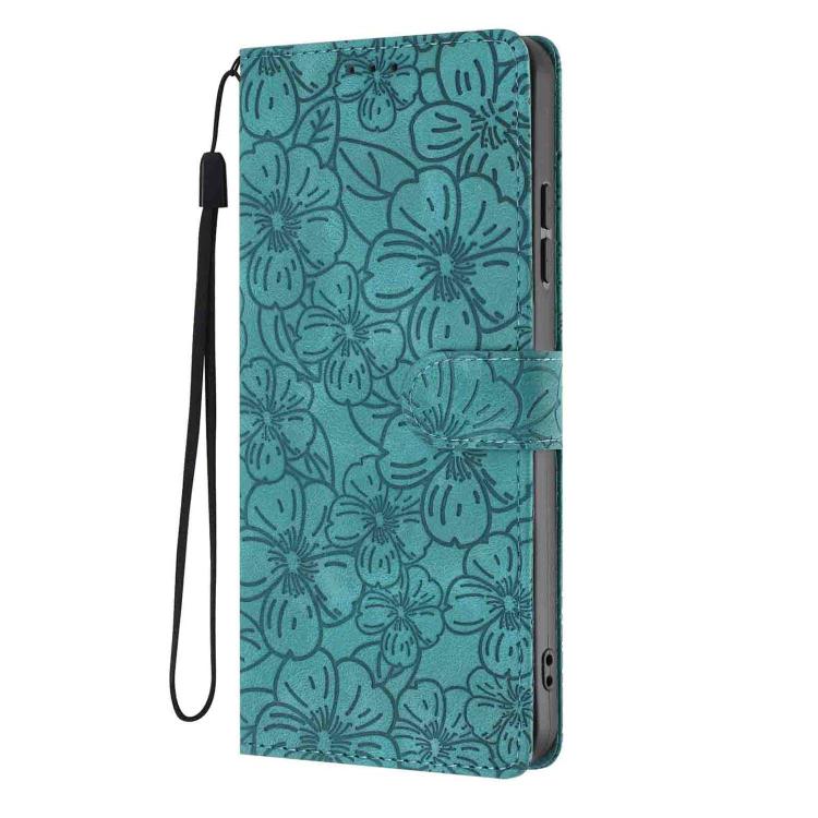 Cherry Blossoms Embossed Leather Phone Case, For Samsung Galaxy S23 FE 5G, For Samsung Galaxy S23 Ultra 5G, For Samsung Galaxy S23+ 5G, For Samsung Galaxy S23 5G