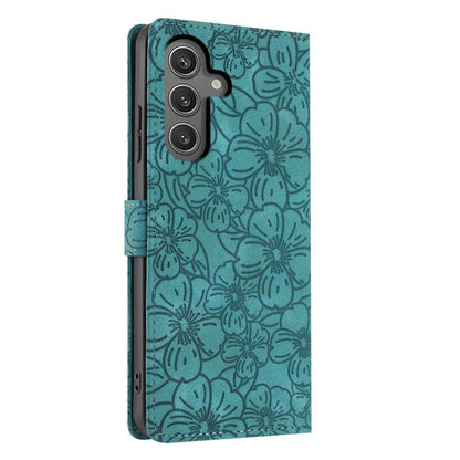 Cherry Blossoms Embossed Leather Phone Case, For Samsung Galaxy S23 FE 5G, For Samsung Galaxy S23 Ultra 5G, For Samsung Galaxy S23+ 5G, For Samsung Galaxy S23 5G