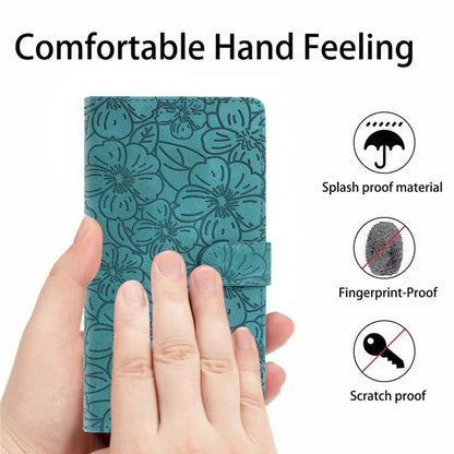Cherry Blossoms Embossed Leather Phone Case, For Samsung Galaxy S23 FE 5G, For Samsung Galaxy S23 Ultra 5G, For Samsung Galaxy S23+ 5G, For Samsung Galaxy S23 5G