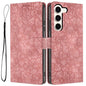 Cherry Blossoms Embossed Leather Phone Case, For Samsung Galaxy S23 FE 5G, For Samsung Galaxy S23 Ultra 5G, For Samsung Galaxy S23+ 5G, For Samsung Galaxy S23 5G