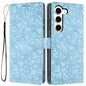 Cherry Blossoms Embossed Leather Phone Case, For Samsung Galaxy S23 FE 5G, For Samsung Galaxy S23 Ultra 5G, For Samsung Galaxy S23+ 5G, For Samsung Galaxy S23 5G