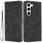 Cherry Blossoms Embossed Leather Phone Case, For Samsung Galaxy S23 FE 5G, For Samsung Galaxy S23 Ultra 5G, For Samsung Galaxy S23+ 5G, For Samsung Galaxy S23 5G