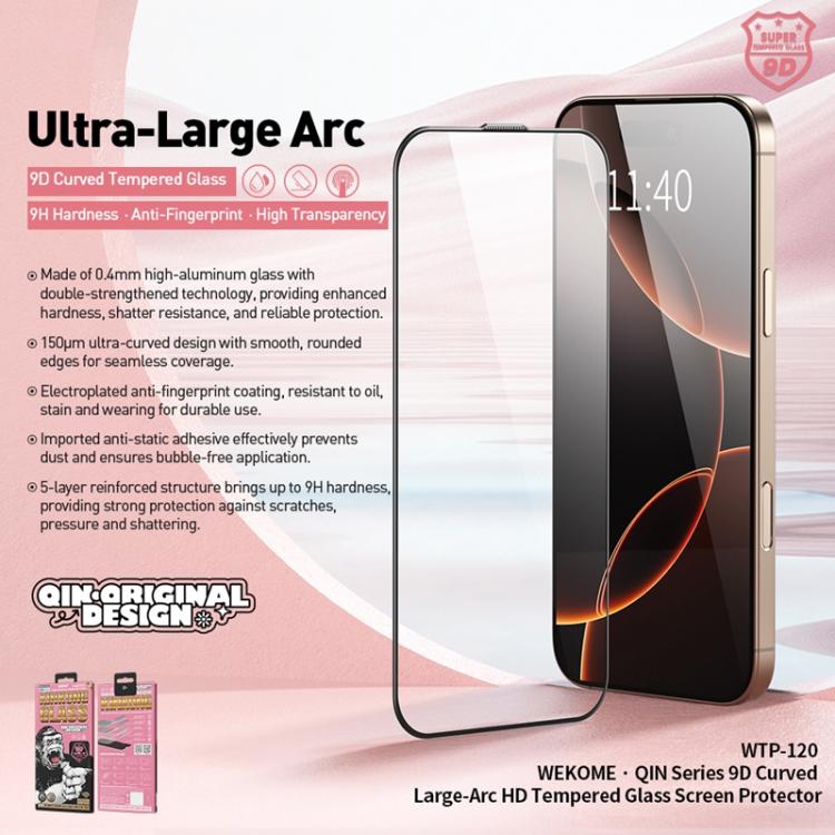 WK WTP-120 Qin Series 9D Curved Large Arc HD Tempered Glass Film