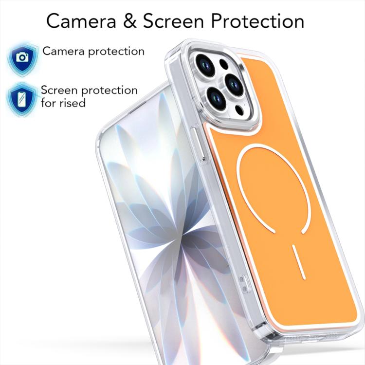 Electroplated Dual Color PC Hybrid TPU Soft Frame MagSafe Phone Case