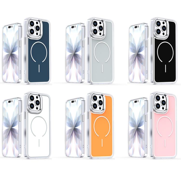 Electroplated Dual Color PC Hybrid TPU Soft Frame MagSafe Phone Case