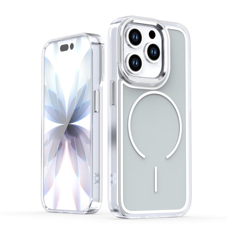 Electroplated Dual Color PC Hybrid TPU Soft Frame MagSafe Phone Case