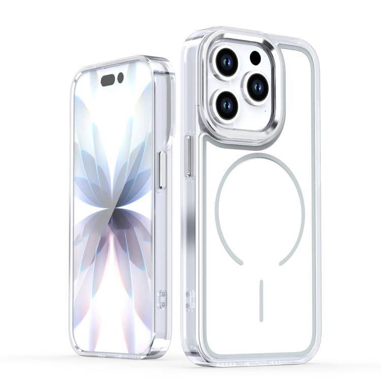 Electroplated Dual Color PC Hybrid TPU Soft Frame MagSafe Phone Case