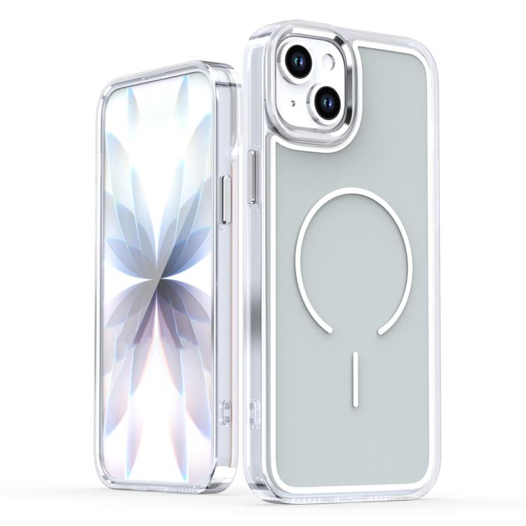 Electroplated Dual Color PC Hybrid TPU Soft Frame MagSafe Phone Case