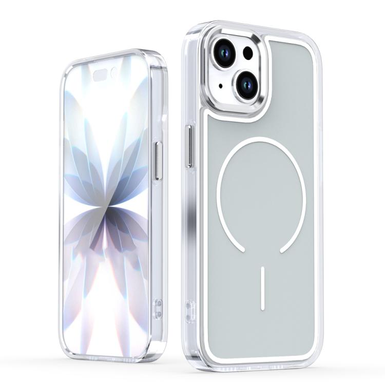 Electroplated Dual Color PC Hybrid TPU Soft Frame MagSafe Phone Case