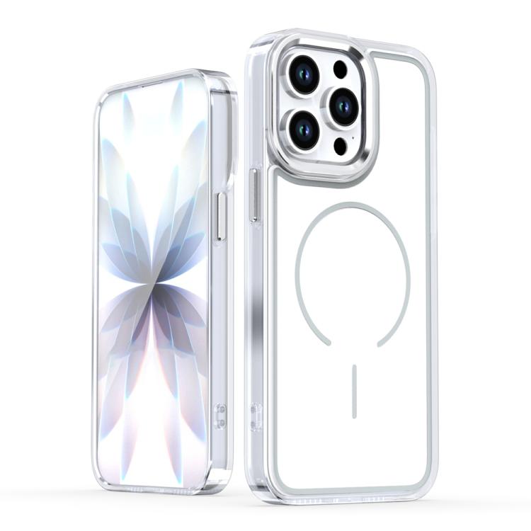 Electroplated Dual Color PC Hybrid TPU Soft Frame MagSafe Phone Case