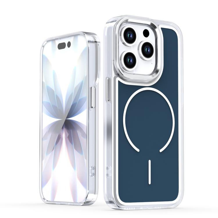 Electroplated Dual Color PC Hybrid TPU Soft Frame MagSafe Phone Case