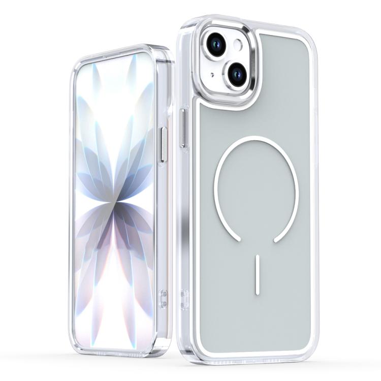 Electroplated Dual Color PC Hybrid TPU Soft Frame MagSafe Phone Case