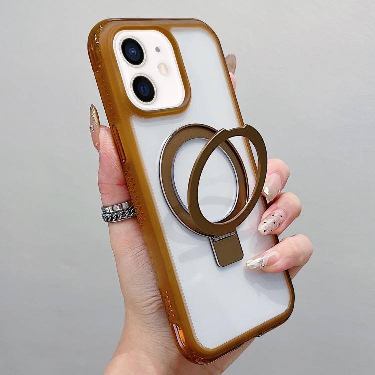 Translucent Edge Transparency Metal Holder MagSafe Phone Case