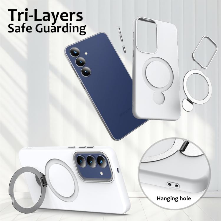 Gen1.5 Pivot Ring Holder TPU Hybrid PC Phone Case, For Samsung Galaxy S24 FE 5G, For Samsung Galaxy S24 Ultra 5G