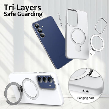Gen1.5 Pivot Ring Holder TPU Hybrid PC Phone Case, For Samsung Galaxy S24 FE 5G, For Samsung Galaxy S24 Ultra 5G