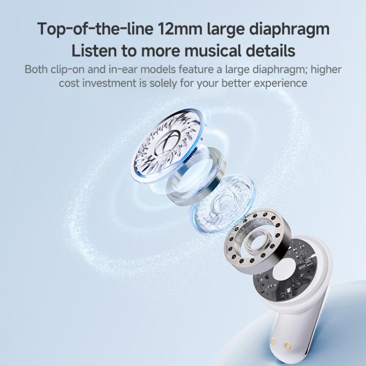 J-Q16 2 in 1 Digital Display ENC Noise Reduction Wireless Bluetooth Earphone