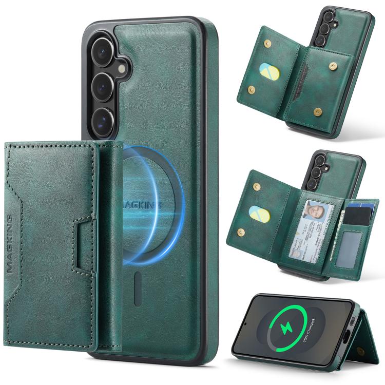 MAGKING K4 Series MagSafe RFID Tri-fold Card Bag Detachable Phone Case, For Samsung Galaxy S26+ 5G, For Samsung Galaxy S26 Ultra 5G, For Samsung Galaxy S26 5G, For Samsung Galaxy S25 FE 5G, For Samsung Galaxy S25 Edge 5G, For Samsung Galaxy S25 5G     ...