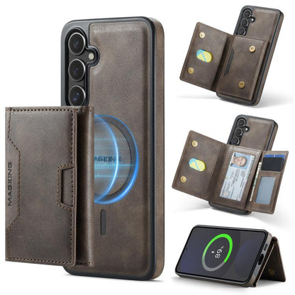 MAGKING K4 Series MagSafe RFID Tri-fold Card Bag Detachable Phone Case, For Samsung Galaxy S26+ 5G, For Samsung Galaxy S26 Ultra 5G, For Samsung Galaxy S26 5G, For Samsung Galaxy S25 FE 5G, For Samsung Galaxy S25 Edge 5G, For Samsung Galaxy S25 5G     ...