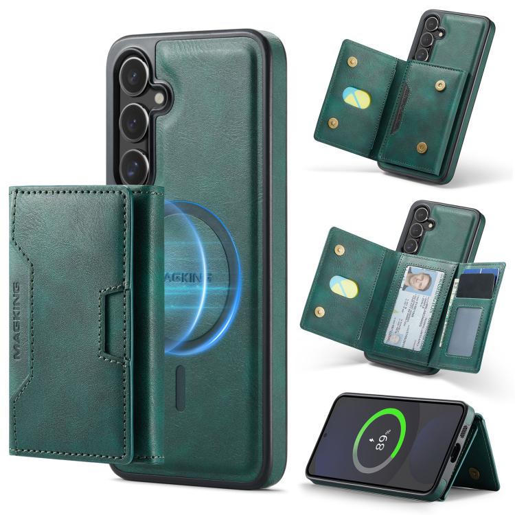 MAGKING K4 Series MagSafe RFID Tri-fold Card Bag Detachable Phone Case, For Samsung Galaxy S26+ 5G, For Samsung Galaxy S26 Ultra 5G, For Samsung Galaxy S26 5G, For Samsung Galaxy S25 FE 5G, For Samsung Galaxy S25 Edge 5G, For Samsung Galaxy S25 5G     ...