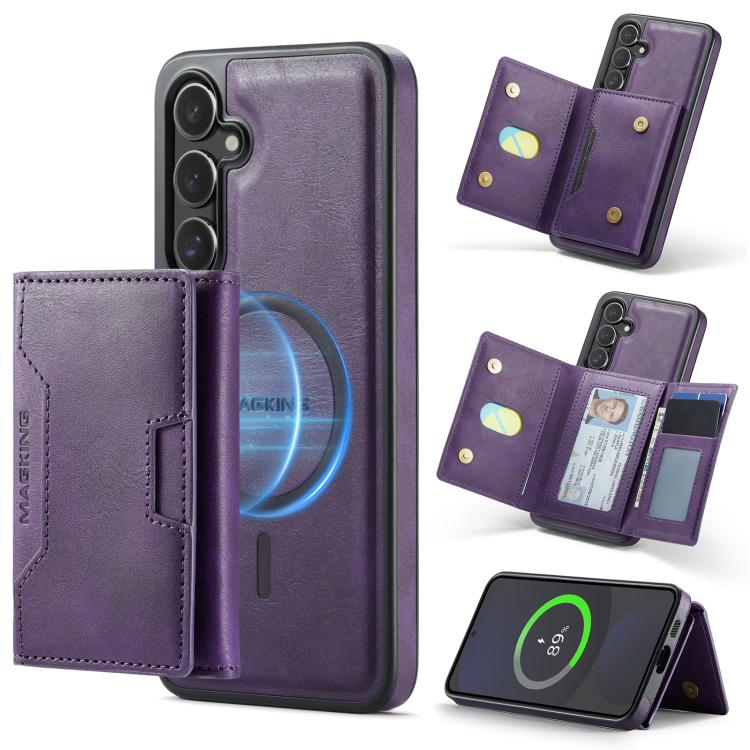 MAGKING K4 Series MagSafe RFID Tri-fold Card Bag Detachable Phone Case, For Samsung Galaxy S26+ 5G, For Samsung Galaxy S26 Ultra 5G, For Samsung Galaxy S26 5G, For Samsung Galaxy S25 FE 5G, For Samsung Galaxy S25 Edge 5G, For Samsung Galaxy S25 5G     ...