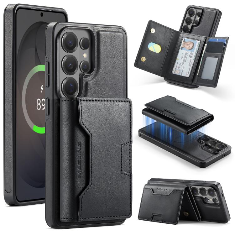 MAGKING K4 Series MagSafe RFID Tri-fold Card Bag Detachable Phone Case, For Samsung Galaxy S26+ 5G, For Samsung Galaxy S26 Ultra 5G, For Samsung Galaxy S26 5G, For Samsung Galaxy S25 FE 5G, For Samsung Galaxy S25 Edge 5G, For Samsung Galaxy S25 5G     ...