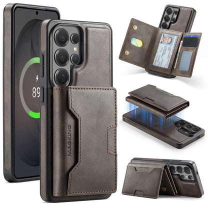 MAGKING K4 Series MagSafe RFID Tri-fold Card Bag Detachable Phone Case, For Samsung Galaxy S26+ 5G, For Samsung Galaxy S26 Ultra 5G, For Samsung Galaxy S26 5G, For Samsung Galaxy S25 FE 5G, For Samsung Galaxy S25 Edge 5G, For Samsung Galaxy S25 5G     ...