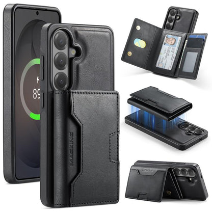 MAGKING K4 Series MagSafe RFID Tri-fold Card Bag Detachable Phone Case, For Samsung Galaxy S26+ 5G, For Samsung Galaxy S26 Ultra 5G, For Samsung Galaxy S26 5G, For Samsung Galaxy S25 FE 5G, For Samsung Galaxy S25 Edge 5G, For Samsung Galaxy S25 5G     ...