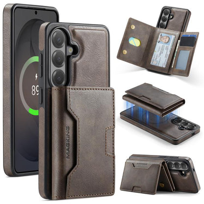 MAGKING K4 Series MagSafe RFID Tri-fold Card Bag Detachable Phone Case, For Samsung Galaxy S26+ 5G, For Samsung Galaxy S26 Ultra 5G, For Samsung Galaxy S26 5G, For Samsung Galaxy S25 FE 5G, For Samsung Galaxy S25 Edge 5G, For Samsung Galaxy S25 5G     ...