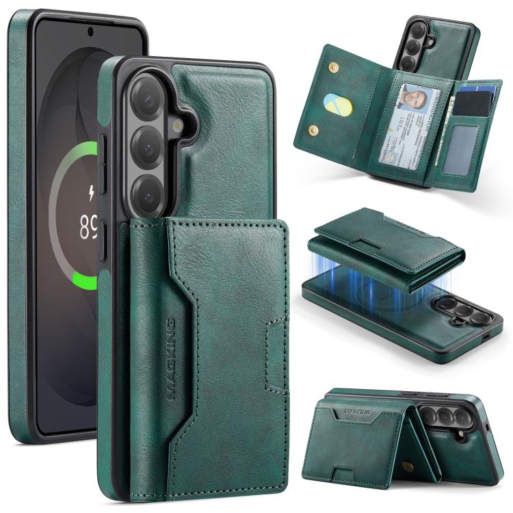 MAGKING K4 Series MagSafe RFID Tri-fold Card Bag Detachable Phone Case, For Samsung Galaxy S26+ 5G, For Samsung Galaxy S26 Ultra 5G, For Samsung Galaxy S26 5G, For Samsung Galaxy S25 FE 5G, For Samsung Galaxy S25 Edge 5G, For Samsung Galaxy S25 5G     ...