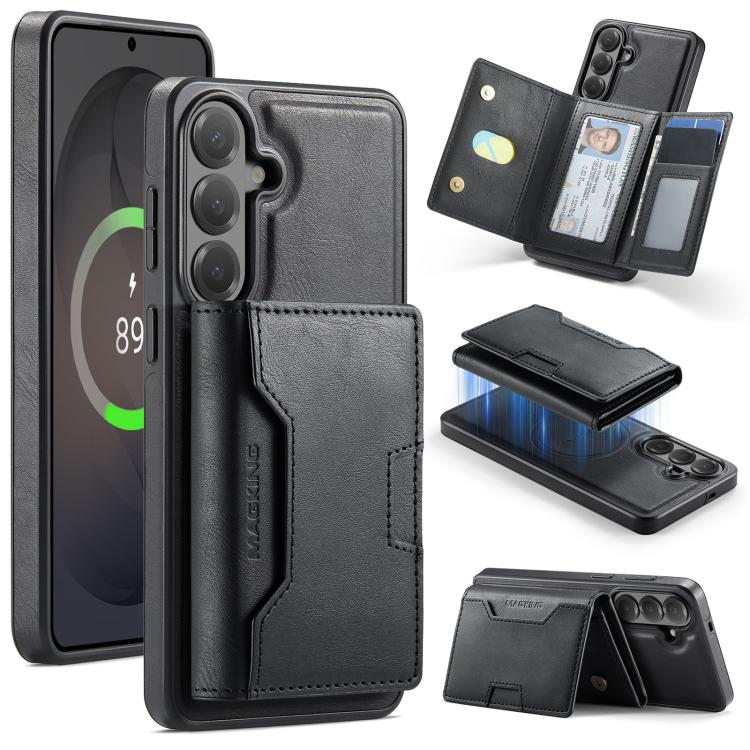 MAGKING K4 Series MagSafe RFID Tri-fold Card Bag Detachable Phone Case, For Samsung Galaxy S26+ 5G, For Samsung Galaxy S26 Ultra 5G, For Samsung Galaxy S26 5G, For Samsung Galaxy S25 FE 5G, For Samsung Galaxy S25 Edge 5G, For Samsung Galaxy S25 5G     ...