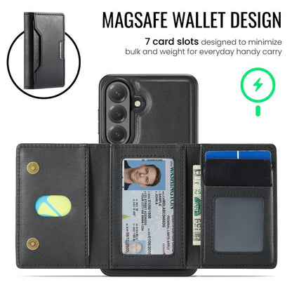 MAGKING K4 Series MagSafe RFID Tri-fold Card Bag Detachable Phone Case, For Samsung Galaxy S26+ 5G, For Samsung Galaxy S26 Ultra 5G, For Samsung Galaxy S26 5G, For Samsung Galaxy S25 FE 5G, For Samsung Galaxy S25 Edge 5G, For Samsung Galaxy S25 5G     ...