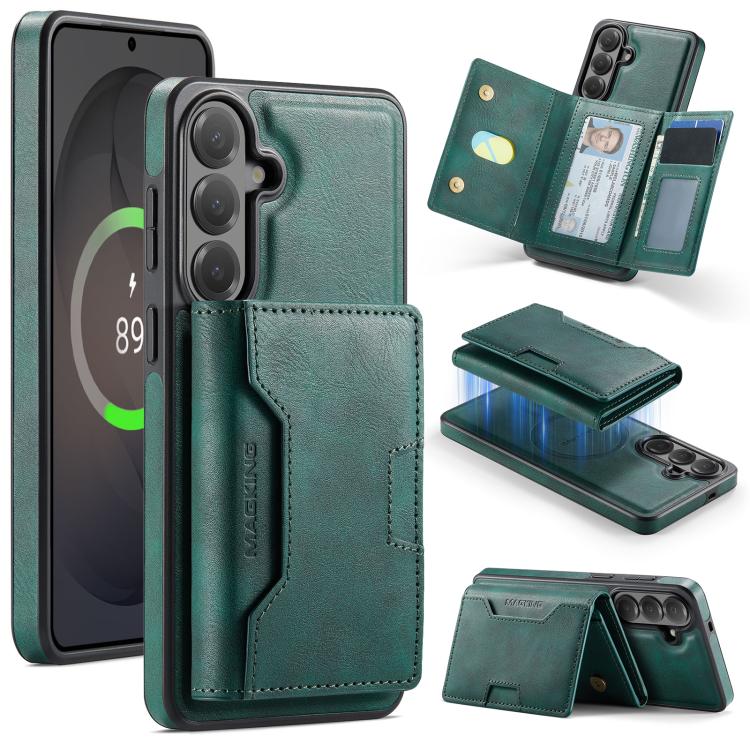 MAGKING K4 Series MagSafe RFID Tri-fold Card Bag Detachable Phone Case, For Samsung Galaxy S26+ 5G, For Samsung Galaxy S26 Ultra 5G, For Samsung Galaxy S26 5G, For Samsung Galaxy S25 FE 5G, For Samsung Galaxy S25 Edge 5G, For Samsung Galaxy S25 5G     ...
