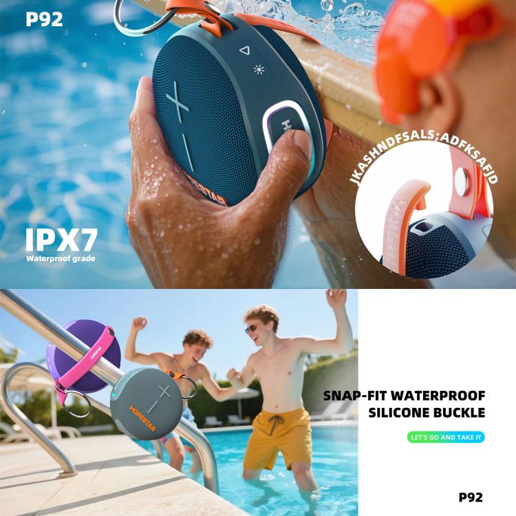 HOPESTAR P92 15W Outdoor IPX7 Waterproof Wireless Bluetooth Speaker
