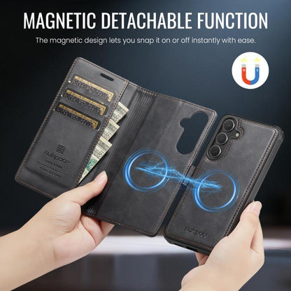 AutSpace A05 2 in 1 Retro Calf Texture MagSafe Magnetic Phone Case, For Samsung Galaxy S26+ 5G, For Samsung Galaxy S26 Ultra 5G, For Samsung Galaxy S26 5G, For Samsung Galaxy S25 FE 5G, For Samsung Galaxy S25 Edge 5G, For Samsung Galaxy S25 5G / S24 5G...