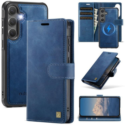AutSpace A05 2 in 1 Retro Calf Texture MagSafe Magnetic Phone Case, For Samsung Galaxy S26+ 5G, For Samsung Galaxy S26 Ultra 5G, For Samsung Galaxy S26 5G, For Samsung Galaxy S25 FE 5G, For Samsung Galaxy S25 Edge 5G, For Samsung Galaxy S25 5G / S24 5G...