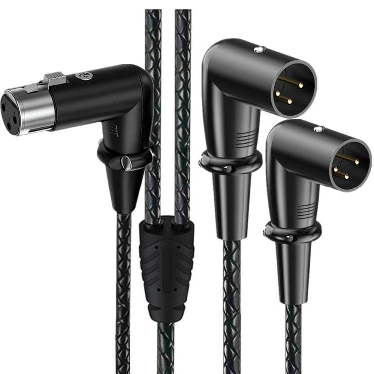 Y-type Balanced Microphone Splitter XLR Audio Cable, Length: 0.5m