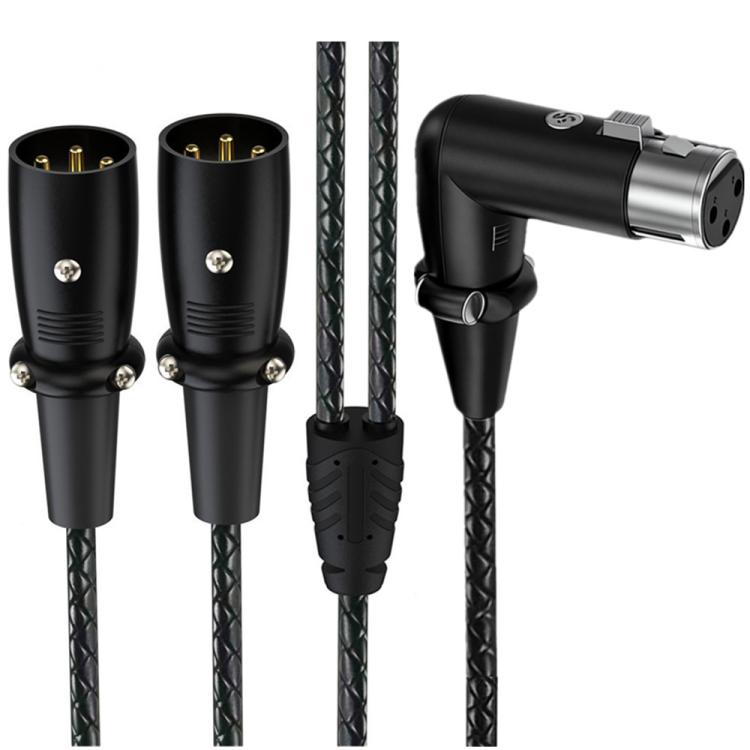 Y-type Balanced Microphone Splitter XLR Audio Cable, Length: 0.5m