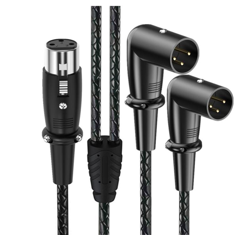 Y-type Balanced Microphone Splitter XLR Audio Cable, Length: 0.5m