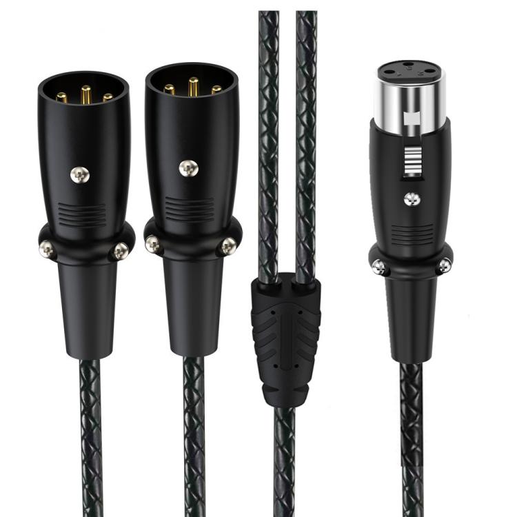 Y-type Balanced Microphone Splitter XLR Audio Cable, Length: 0.5m
