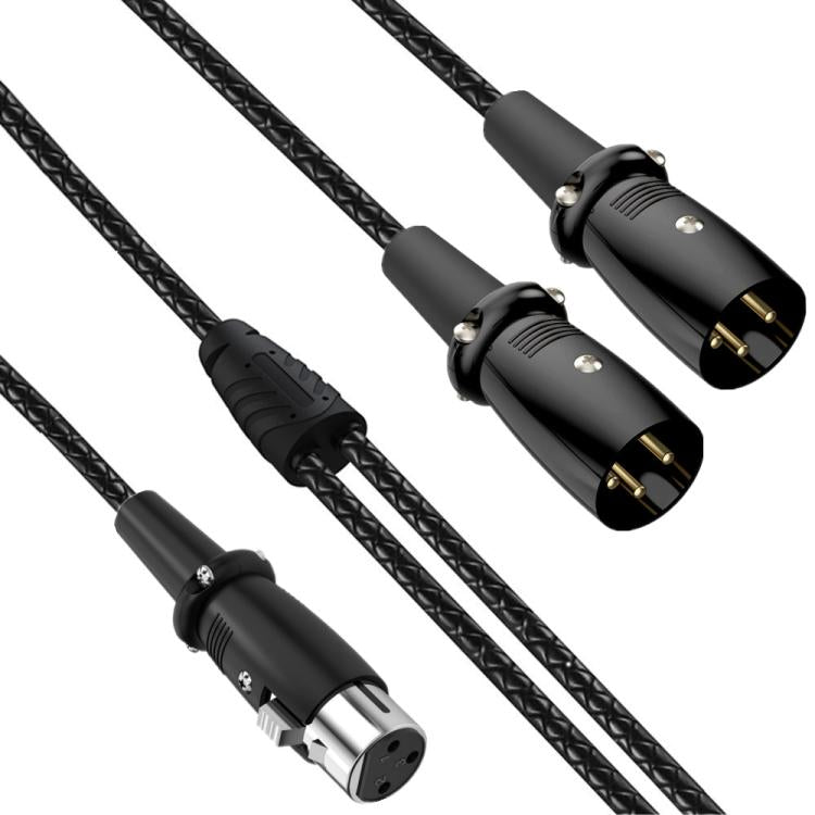 Y-type Balanced Microphone Splitter XLR Audio Cable, Length: 0.5m